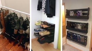 24 Super Practical Shoes Storage Ideas to Organize Your Shoes [upl. by Barhos]