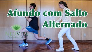 Exercício pliométrico afundo com salto alternado  Neovita Fisioterapia Domiciliar [upl. by Hartman450]