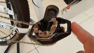 Pedal Shimano M530  Minhas impressões [upl. by Selimah]