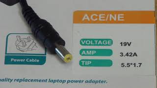 65W Packard Bell Laptop Charger 19V  342A 55 x 17mm DC Jack [upl. by Doria]