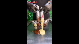 🍫🍯💉 ice Cream rolls  How To Make an Ice Cream  Chinese Food shorts iceCreamrolls [upl. by Lennad]