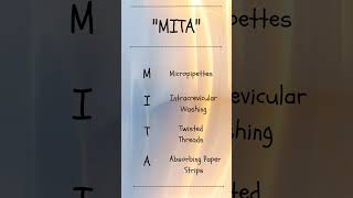 Mnemonic  Method Of Collection Of  Gingival Crevicular Fluid dentistry shortsviral mnemonics [upl. by Padraic]