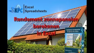 Rendement zonnepanelen berekenen in Excel ✅ [upl. by Virendra]