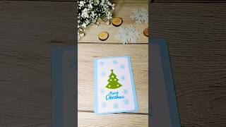 Merry Christmas card❄️❄️❄️ christmassnowmancards craft [upl. by Efrem56]