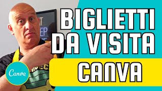 Come si fanno i biglietti da visita con CANVA  Tutorial CANVA [upl. by Nnylassej]