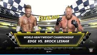 WWE 2K24 FULL MATCH — Edge Vs Brock Lesnar — World Title Match [upl. by Puff]