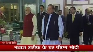 PM Modi reaches his Pakistan counterpart Nawaz Sharifs house [upl. by Dehsar44]