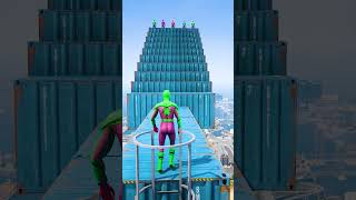 GTA 5 Epic Water Ragdolls  SpiderMan Jumps  Fails ep2856 shorts [upl. by Previdi]