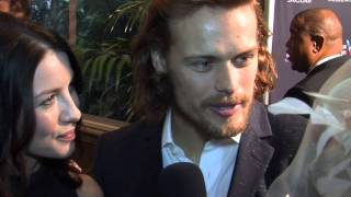 OUTLANDER  Sam Heughan Caitriona Balfe  The quotStiff Onequot Comment [upl. by Nisse]