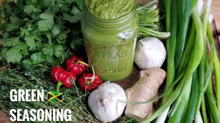 Green Seasoning Recipe Jamaican  Green Seasoning  Caribbean Green Seasoning Marinade [upl. by Ritter765]