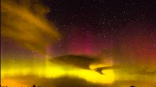 Aurora Borealis over Poland  zorza nad Polską 17032015 Kramsk [upl. by Agathe941]