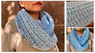 Bufanda Infinita en 2 horas  Crochet  Diestra [upl. by Weathers843]