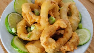 RECETTE DE BEIGNETS DE CALAMARS FACILE ET RAPIDE CALAMARS FRITS [upl. by Attenreb]