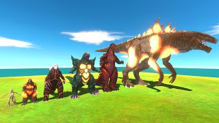 EVOLUTION of Burning Zilla VS White Team  Godzilla Size Comparison  ARBS [upl. by Thecla]