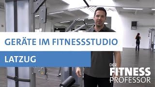 Geräte im Fitnesstudio  Latzug [upl. by Eanrahc]