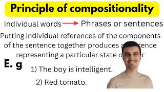 Compositionality in semantics  principle of compositionality  referential theory meaning theory [upl. by Nahseez]