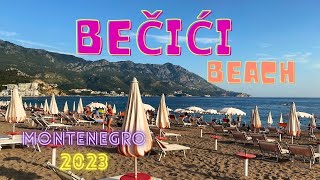 Bečići beach in September 2023 Budva Montenegro [upl. by Ihcas]