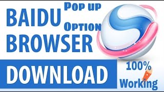 How to Download amp Install Baidu Browser For Windows 78 [upl. by Stasny]