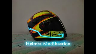 How to install LED lights on Helmet  Detailed Video  Helmet Modification  Ready To Ride [upl. by Ilac]