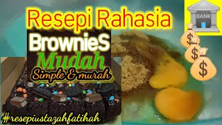 Cara membuat Brownies cokelathow to make easy chocolate browniesresepiustazahfatihah [upl. by Orimlede]