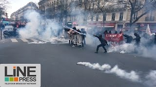 Manif violences policières Débordements en fin de cortège  Paris  France 19 mars 2017 [upl. by Lincoln802]