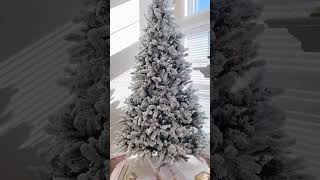 2024 christmas Do you like Flocked Christmas Tree In your house  Yes  christmastree decor [upl. by Dahs502]