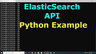 ElasticSearch API List all Indexes REST API and Python Example [upl. by Ykcaj523]