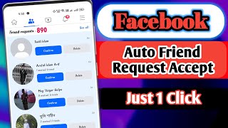 Facebook friend request auto accept  friend request all accept [upl. by Nonna]