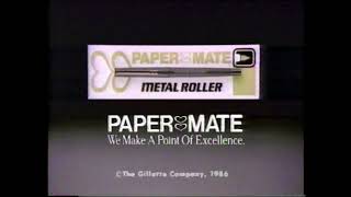 1986 Papermate Metal Roller commercial [upl. by Bearnard]