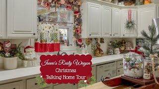 Christmas Talking Full Home Tour  Vintage Antique Country Cottage House Decor Holiday Decorating [upl. by Yednarb903]