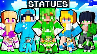 Minecraft CRAZY FAN GIRLS FRIEND STATUE House Battle [upl. by Virgil]