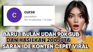 BARU 1 BULAN MULAI‼️ Hasilkan 200Juta Dari Konten Youtube  Saran Ide Konten Cepet Viral [upl. by Idahs]