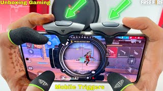 Mobile gaming trigger unboxing gaming play mobile games with trigger like 4 finger gameplay [upl. by Delogu452]