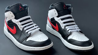 COMMENT BARLACE DROITE NIKE AIR JORDAN 1 MID [upl. by Einial]