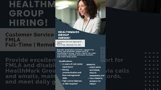 HealthMark Group Customer Service Specialist FMLA FullTime  Remote TX US workfromhome jobs [upl. by Renat693]