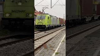 BR 186 mit Containerzug fährt durch Schifferstadt Süd likeandsubscribe [upl. by Aiynot130]