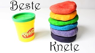 Beste Knete einfach selber machen und 10 tolle Spielideen für Kinder  DIY Play Doh  Deutsch [upl. by Sardella819]