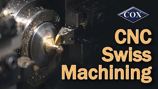 What is CNC Swiss Machining  Cox Manufacturing [upl. by Kleinstein]