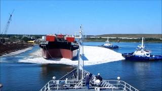 Launch of Barge B No 270 for Bouchard Transportation  VT Halter Marine [upl. by Euqor]