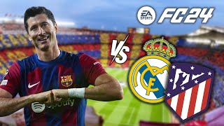 CZAS na EL CLASICO i starcie z ATLETICO Kariera FC BARCELONA w EA FC 24 03 [upl. by Outhe388]