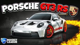 A NOVA PORSCHE 911 GT3 RS a MAIS RÁPIDA e APELONA do ROCKET LEAGUE [upl. by Amada816]