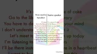 Native speaker vs Non native speakerenglish englishlearning communication ytshort [upl. by Robbi]