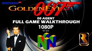 GoldenEye 007 N64  00 Agent  Full Game Walkthrough [upl. by Larochelle]