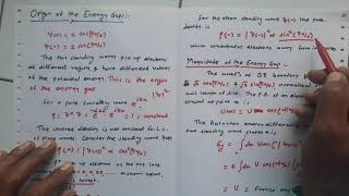 Origin of the Energy Gaps and its magnitude [upl. by Oys]