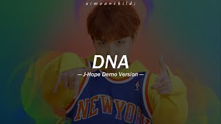 BTS 방탄소년단  DNA JHope Demo Version  Traducida al español  Hangul Lyrics [upl. by Etteniotna]