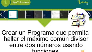 funciones – pSeint maximo comun divisor [upl. by Eimac]