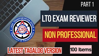 NONPROFESSIONAL DRIVERS LICENSE EXAM REVIEWER 100 ITEMS  LTO EXAM REVIEWER NONPROFESSIONAL Part 1 [upl. by Lanod917]