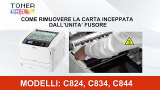 Come rimuovere la carta inceppata dallunità fusore C824 C834 C844 2 [upl. by Howlend]