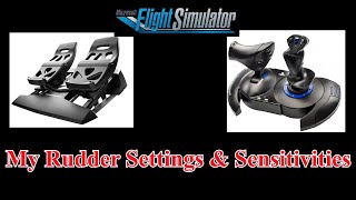 FS2020 My Rudder Pedals Settings and Hotas 4 Rudder Settings amp Sensitivities [upl. by Sudhir]