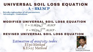 Universal soil loss equation [upl. by Nothgiel]